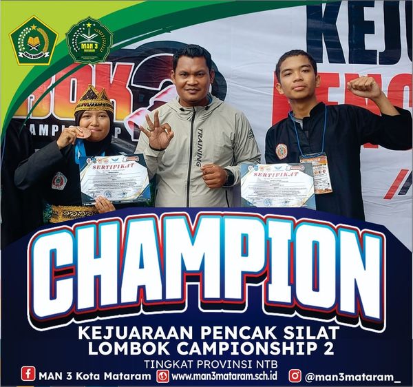 MENDALI PERUNGGU MAN 3 MATARAM DALAM AJANG PENCAK SILAT LOMBOK CHAMPIONS SE-NTB