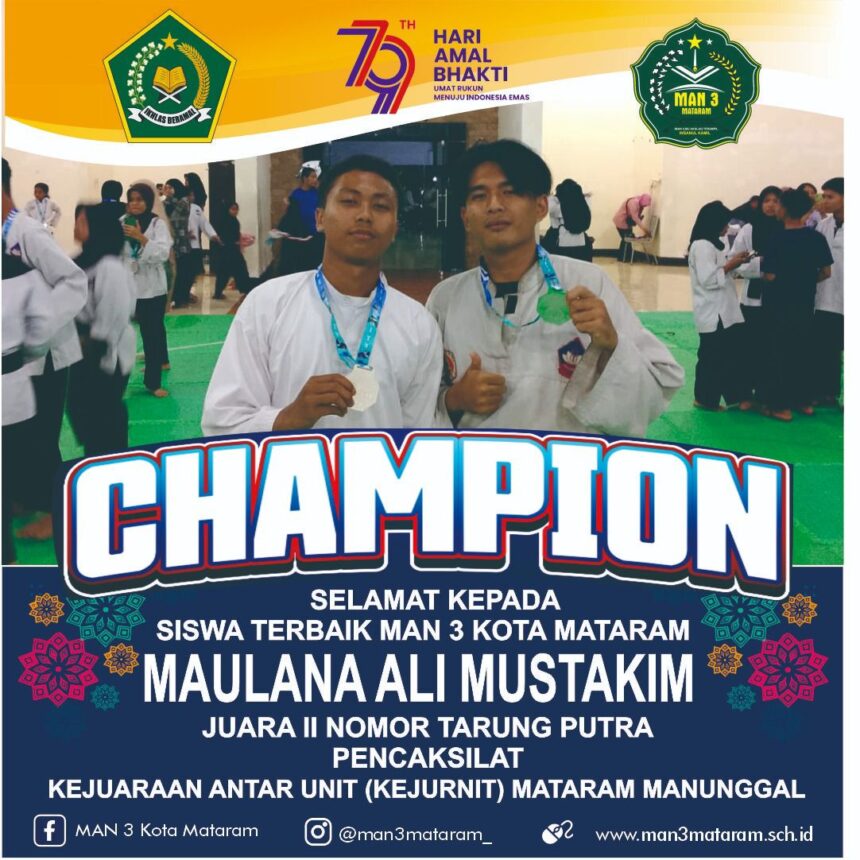 Prestasi Gemilang Siswa MAN 3 Kota Mataram di Kejuaraan Antar Unit III (KEJURNIT 3) Pencak Silat Mataram Manunggal